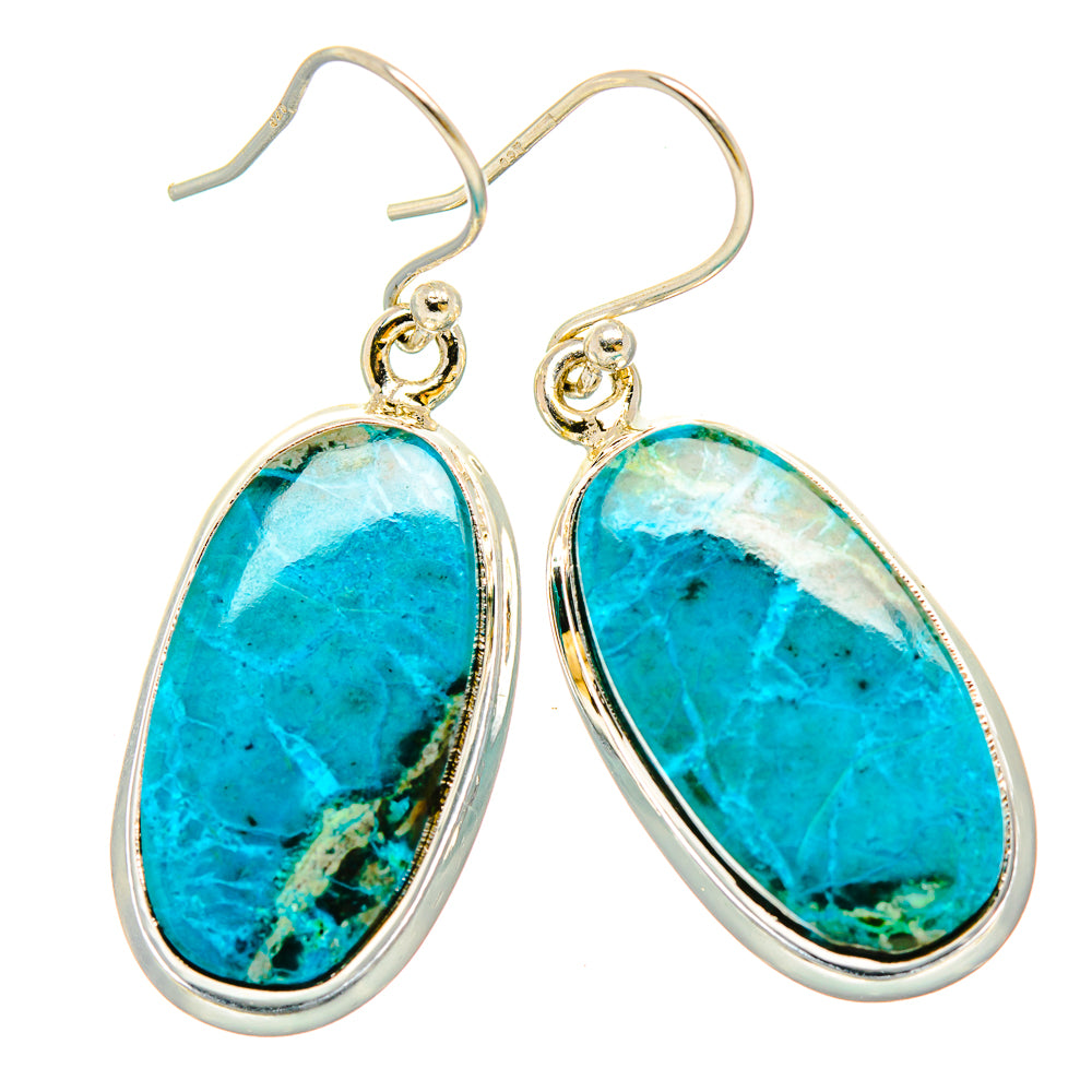 Chrysocolla Earrings handcrafted by Anasilvercos - EARR430796 - Photo 2