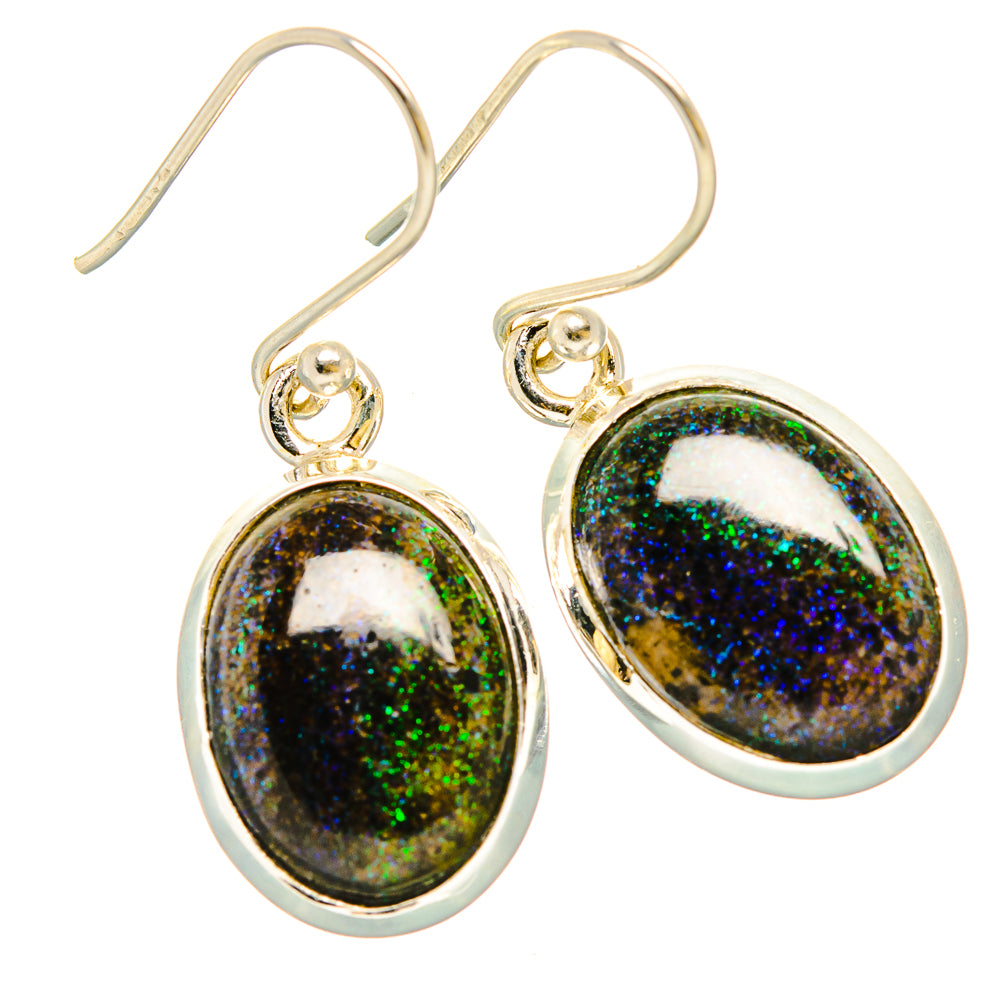 Andamooka Opal Earrings handcrafted by Anasilvercos - EARR430819 - Photo 2