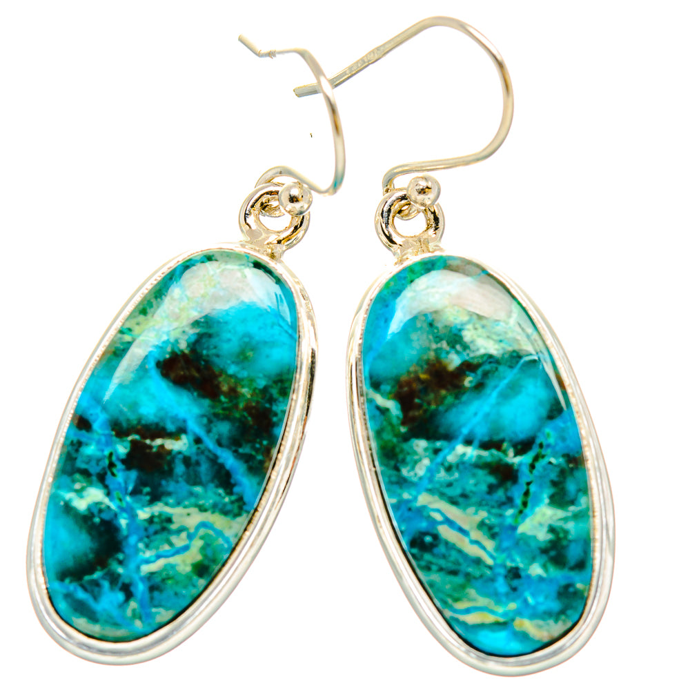 Chrysocolla Earrings handcrafted by Anasilvercos - EARR430822 - Photo 2