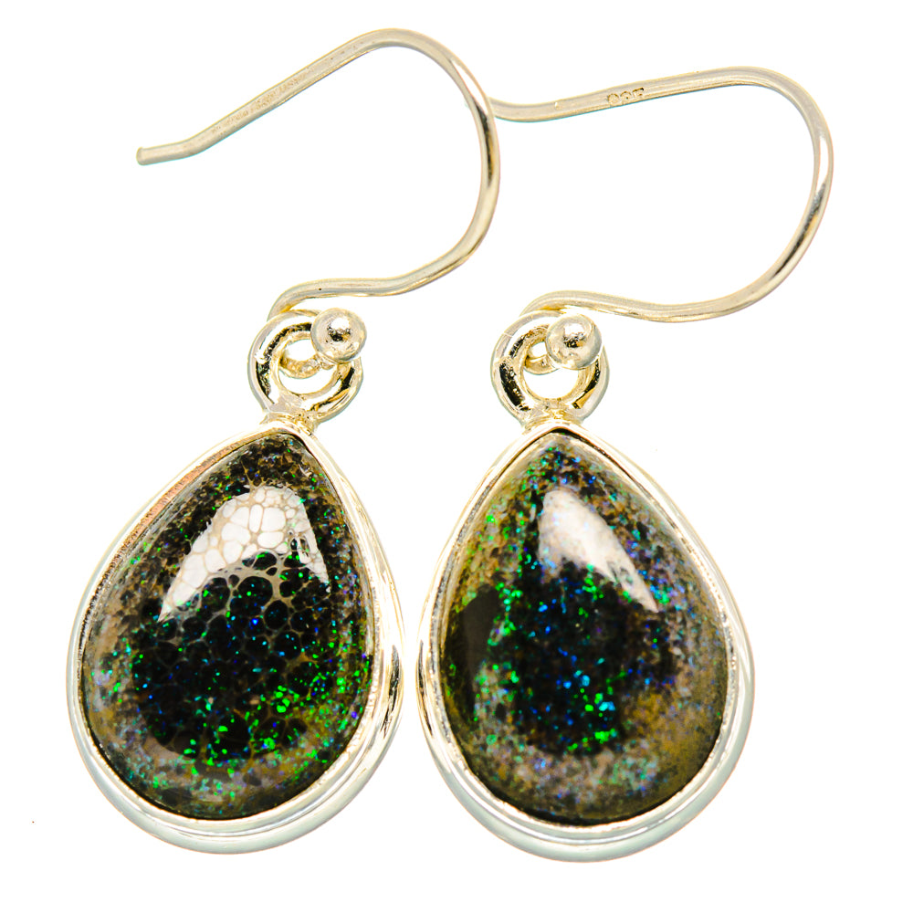 Andamooka Opal Earrings handcrafted by Anasilvercos - EARR430830 - Photo 2