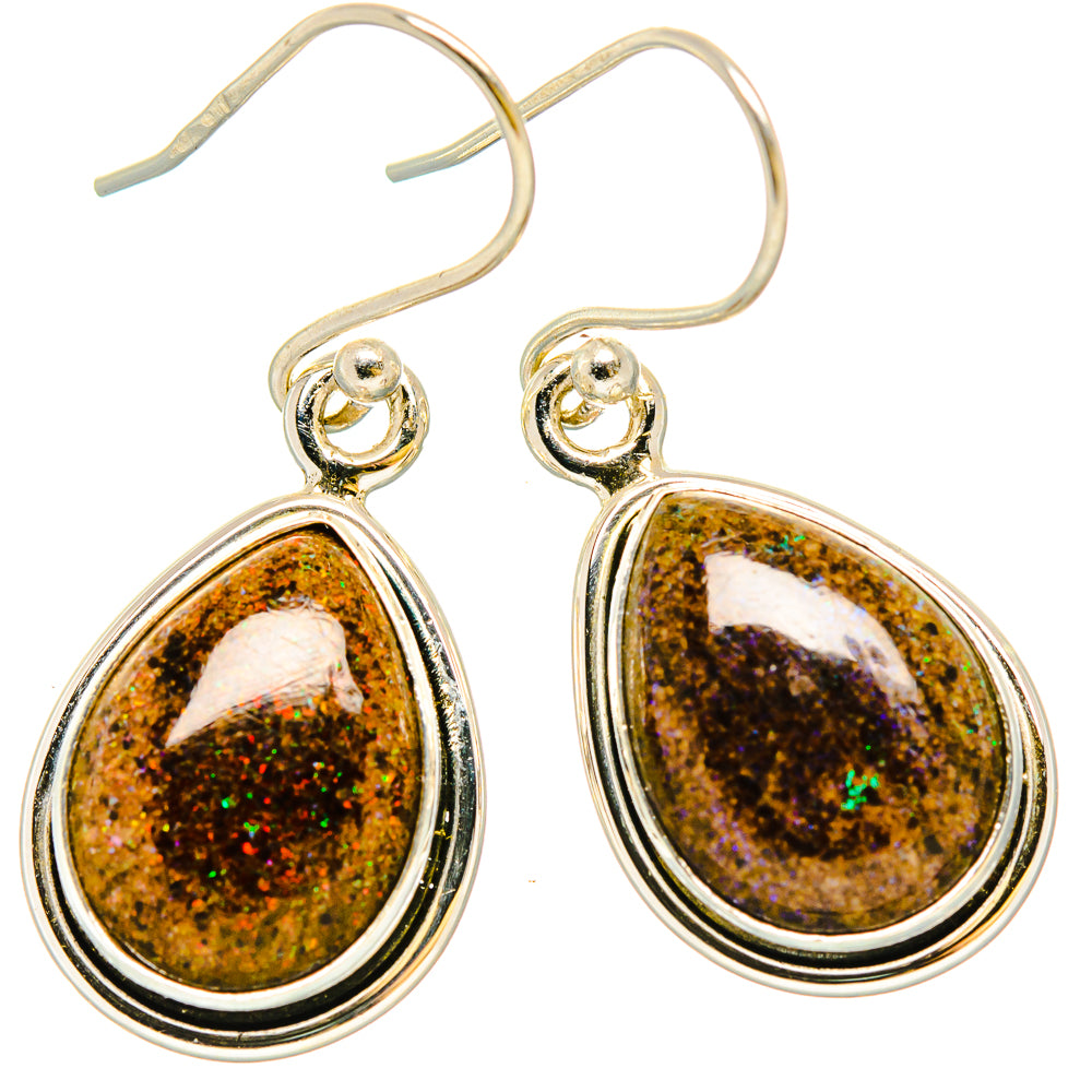 Andamooka Opal Earrings handcrafted by Anasilvercos - EARR430836 - Photo 2