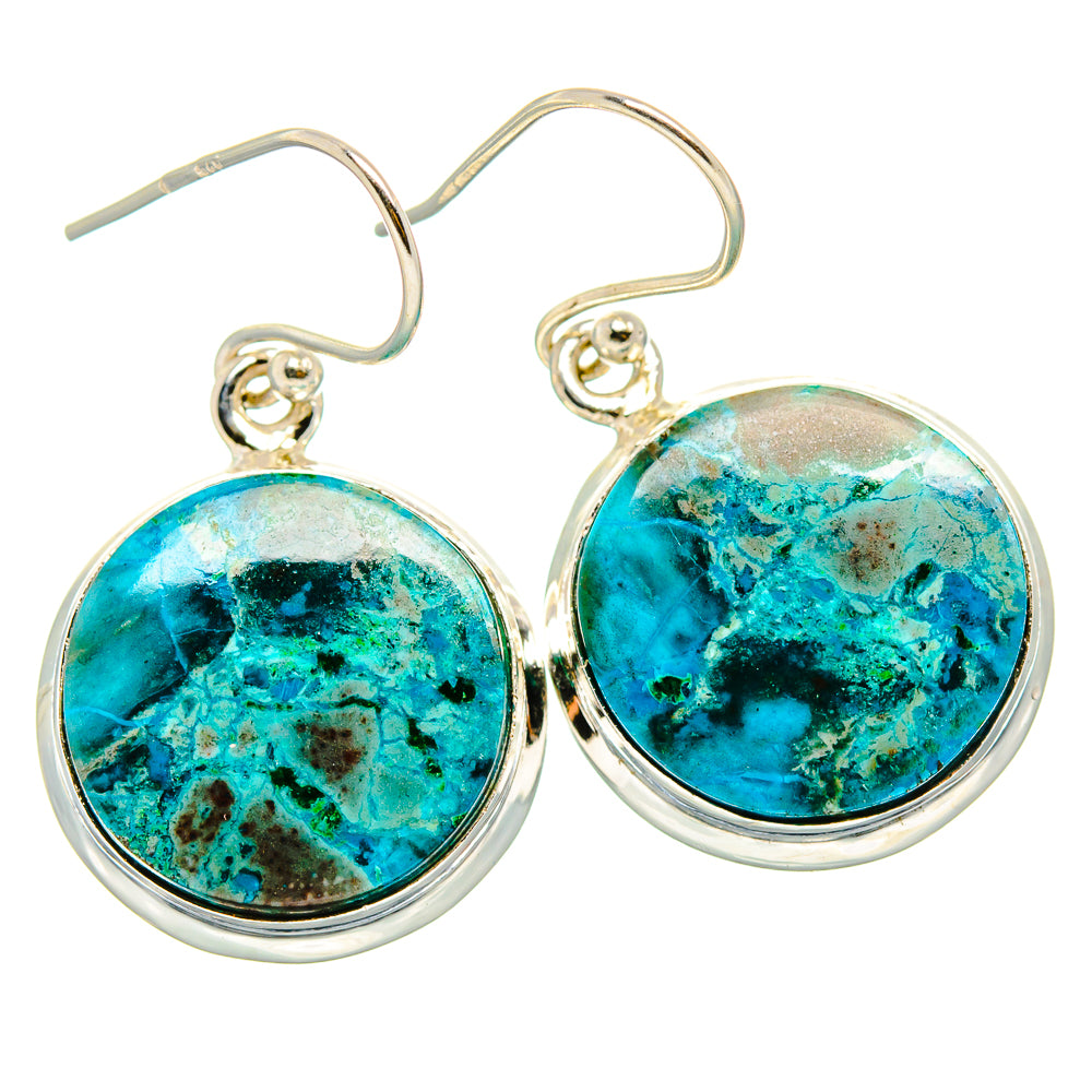 Chrysocolla Earrings handcrafted by Anasilvercos - EARR430838 - Photo 2