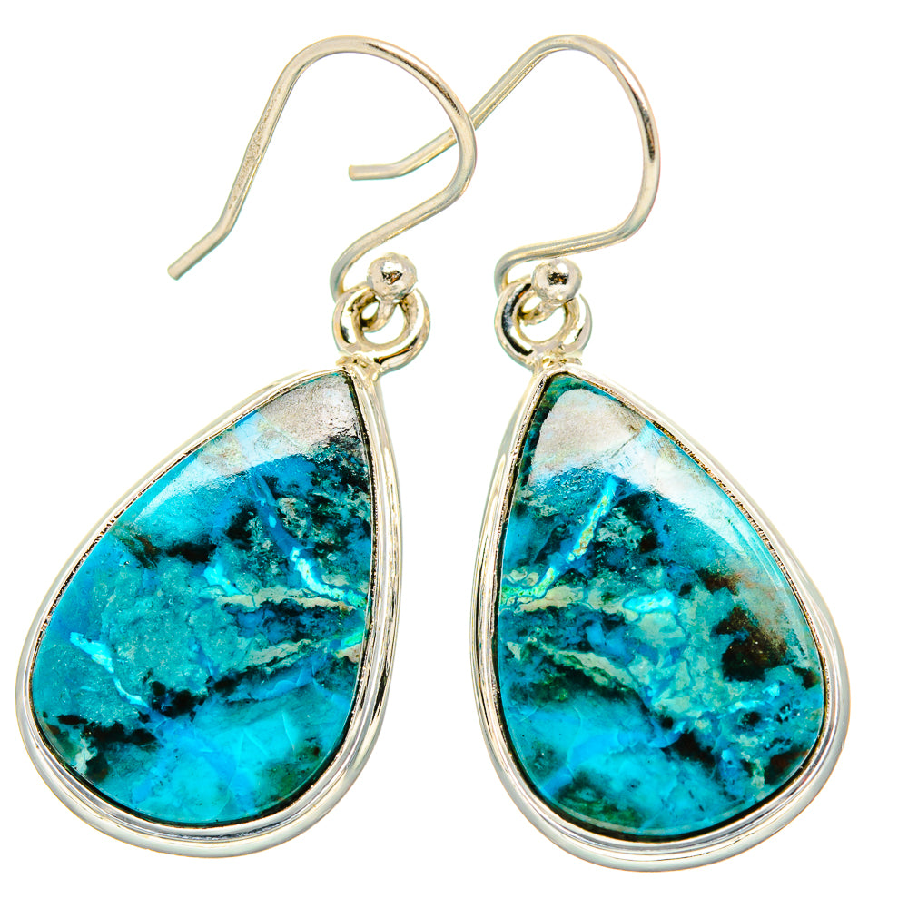 Chrysocolla Earrings handcrafted by Anasilvercos - EARR430847 - Photo 2