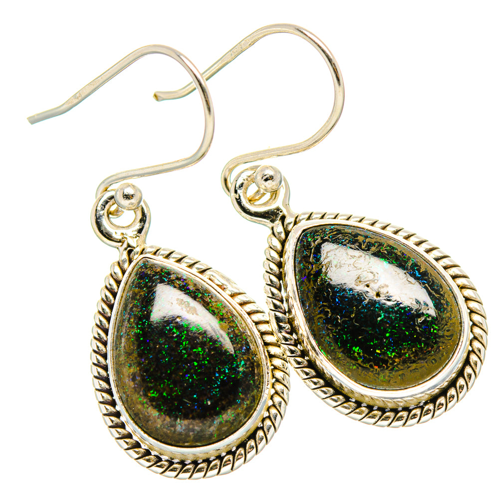 Andamooka Opal Earrings handcrafted by Anasilvercos - EARR430850 - Photo 2