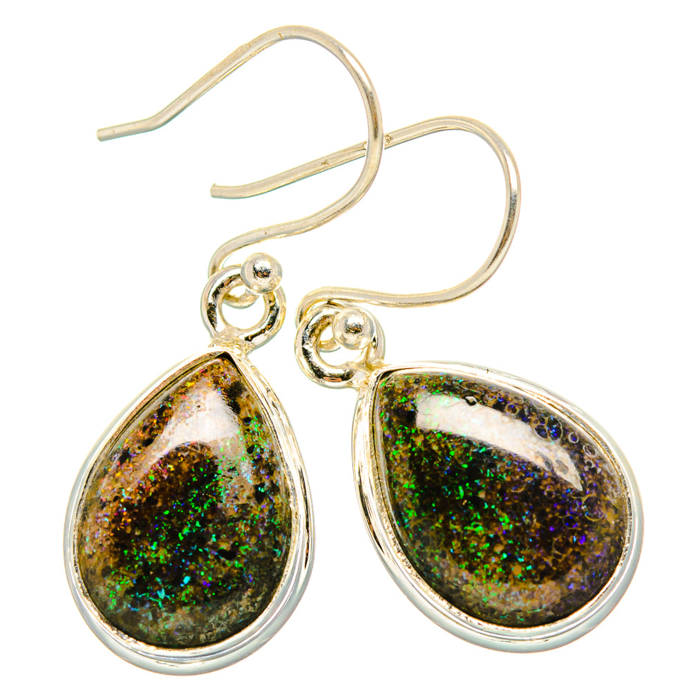 Andamooka Opal Earrings handcrafted by Anasilvercos - EARR430853 - Photo 2