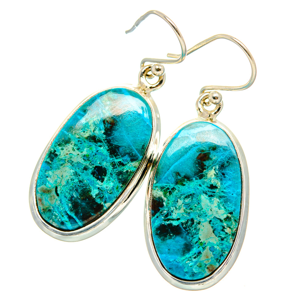 Chrysocolla Earrings handcrafted by Anasilvercos - EARR430858 - Photo 2