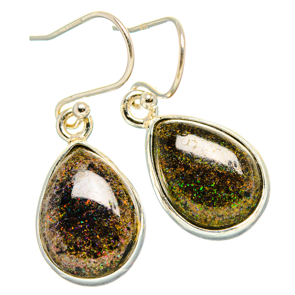 Andamooka Opal Earrings handcrafted by Anasilvercos - EARR430860 - Photo 2