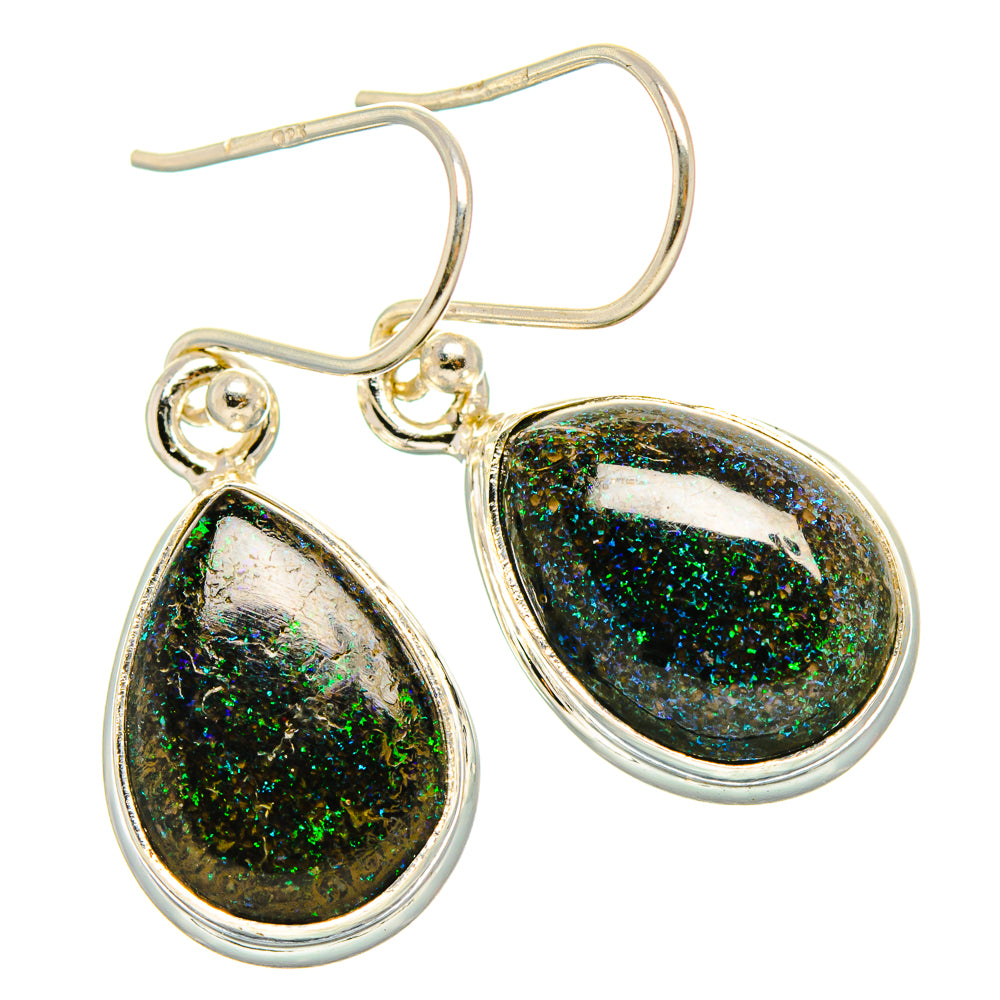 Andamooka Opal Earrings handcrafted by Anasilvercos - EARR430866 - Photo 2