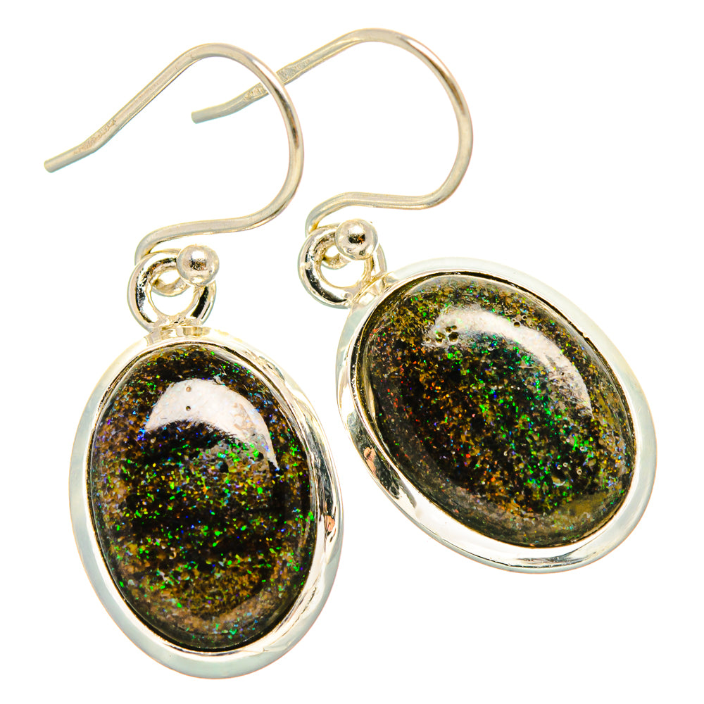 Andamooka Opal Earrings handcrafted by Anasilvercos - EARR430868 - Photo 2
