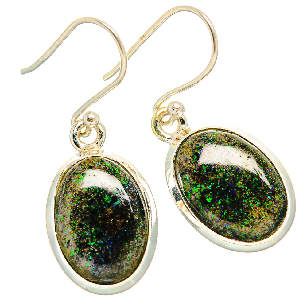 Andamooka Opal Earrings handcrafted by Anasilvercos - EARR430877 - Photo 2