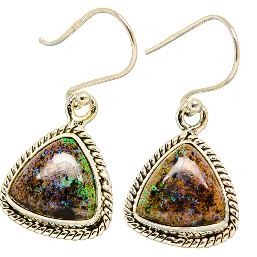 Andamooka Opal Earrings handcrafted by Anasilvercos - EARR430878 - Photo 2