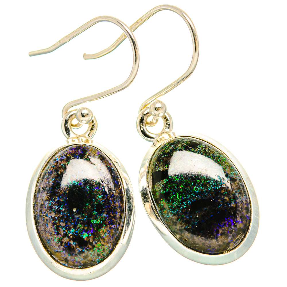 Andamooka Opal Earrings handcrafted by Anasilvercos - EARR430890 - Photo 2