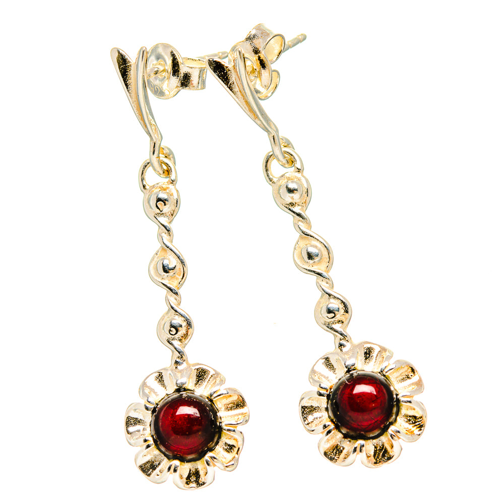 Garnet Earrings handcrafted by Anasilvercos - EARR430892 - Photo 2