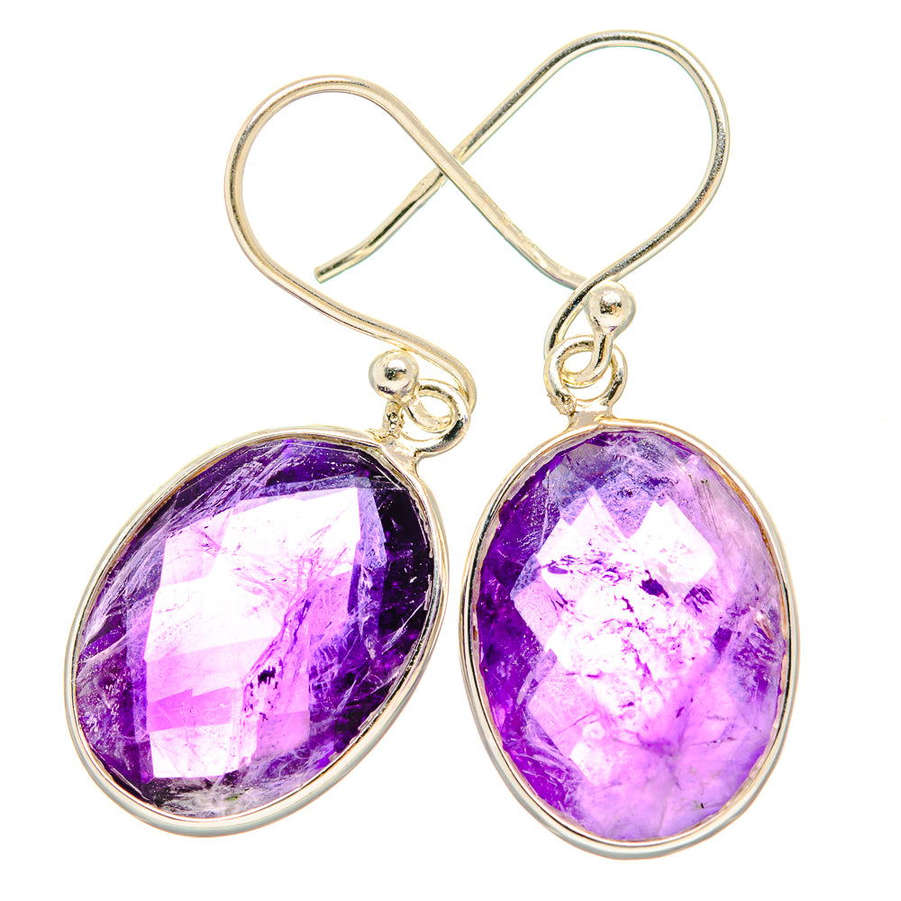 Amethyst Earrings handcrafted by Anasilvercos - EARR430897 - Photo 2