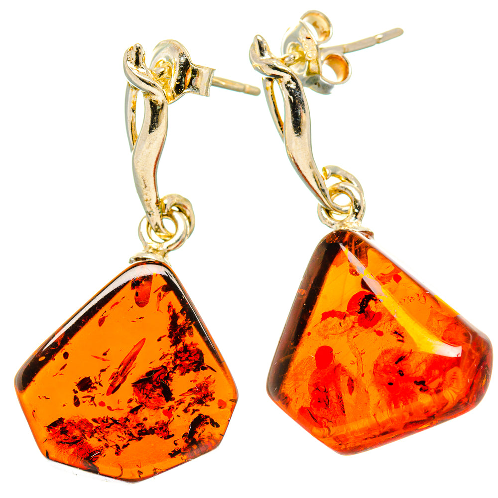 Baltic Amber Earrings handcrafted by Anasilvercos - EARR430908 - Photo 2