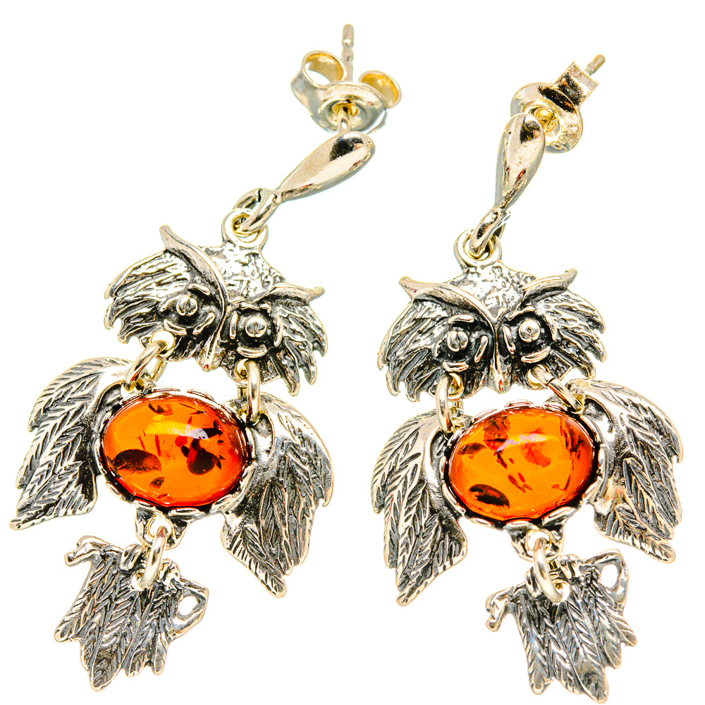 Baltic Amber Earrings handcrafted by Anasilvercos - EARR430910 - Photo 2
