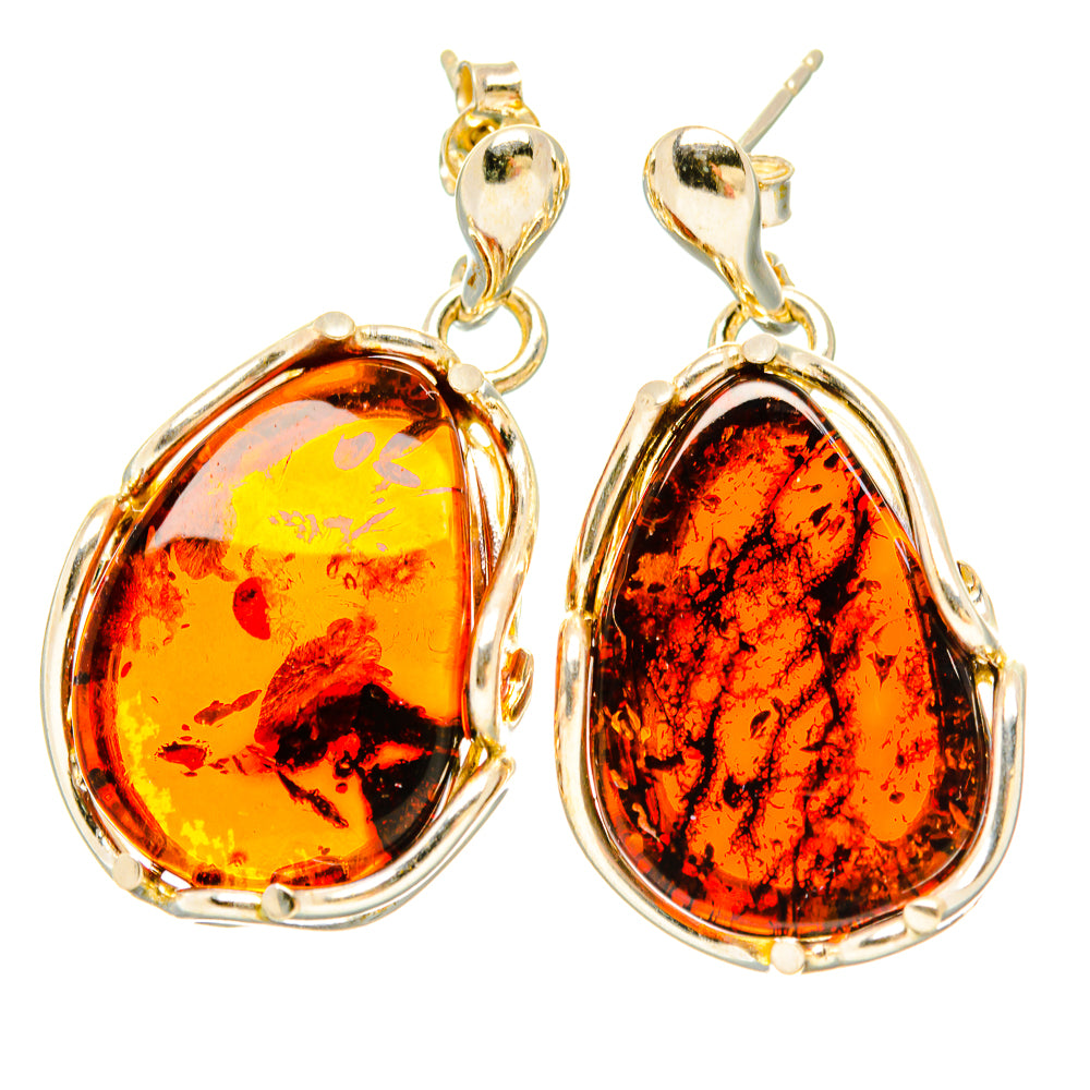 Baltic Amber Earrings handcrafted by Anasilvercos - EARR430913 - Photo 2