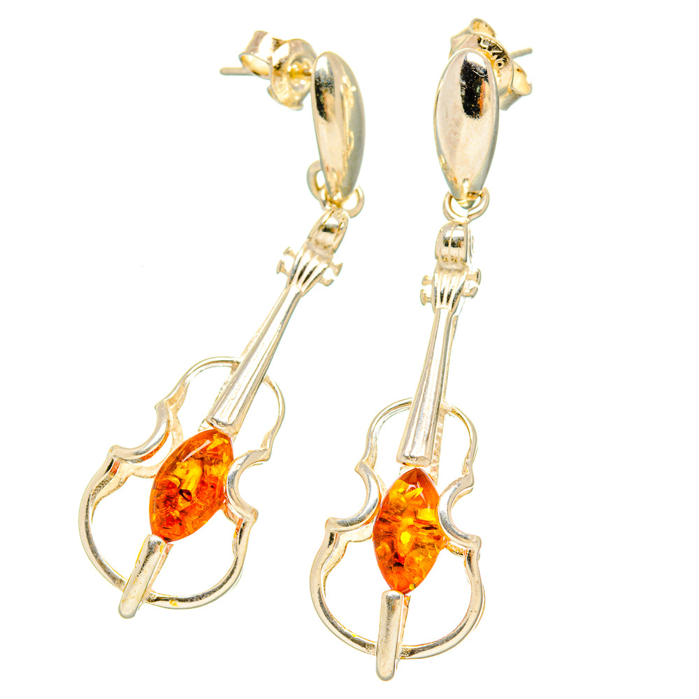 Baltic Amber Earrings handcrafted by Anasilvercos - EARR430914 - Photo 2