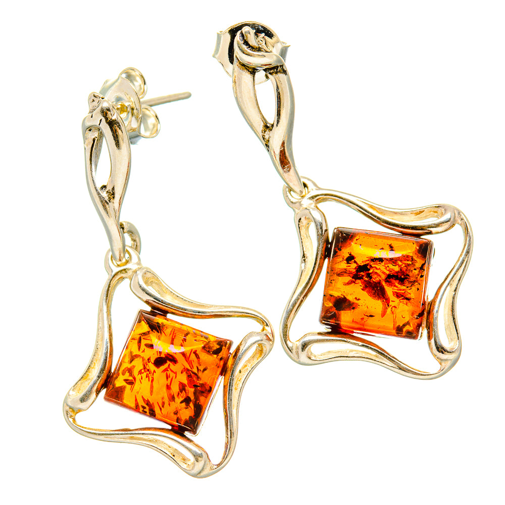 Baltic Amber Earrings handcrafted by Anasilvercos - EARR430920 - Photo 2
