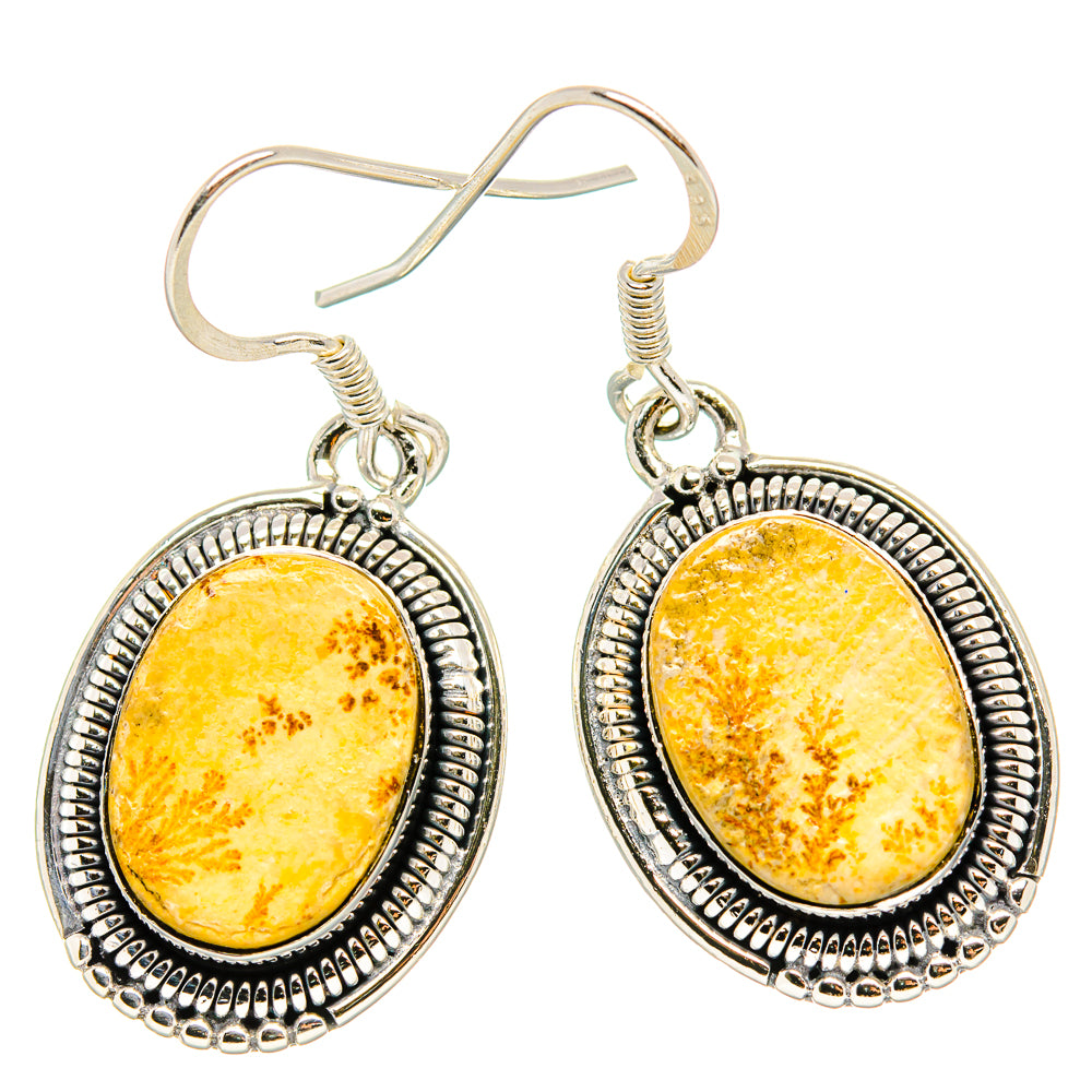 Germany Psilomelane Dendrite Earrings handcrafted by Anasilvercos - EARR430924 - Photo 2