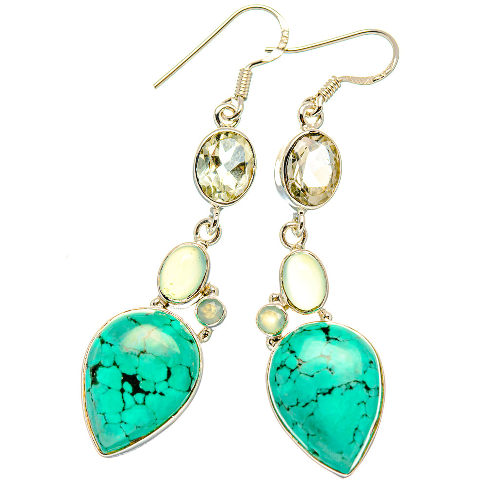 Blue Howlite Earrings handcrafted by Anasilvercos - EARR430927 - Photo 2
