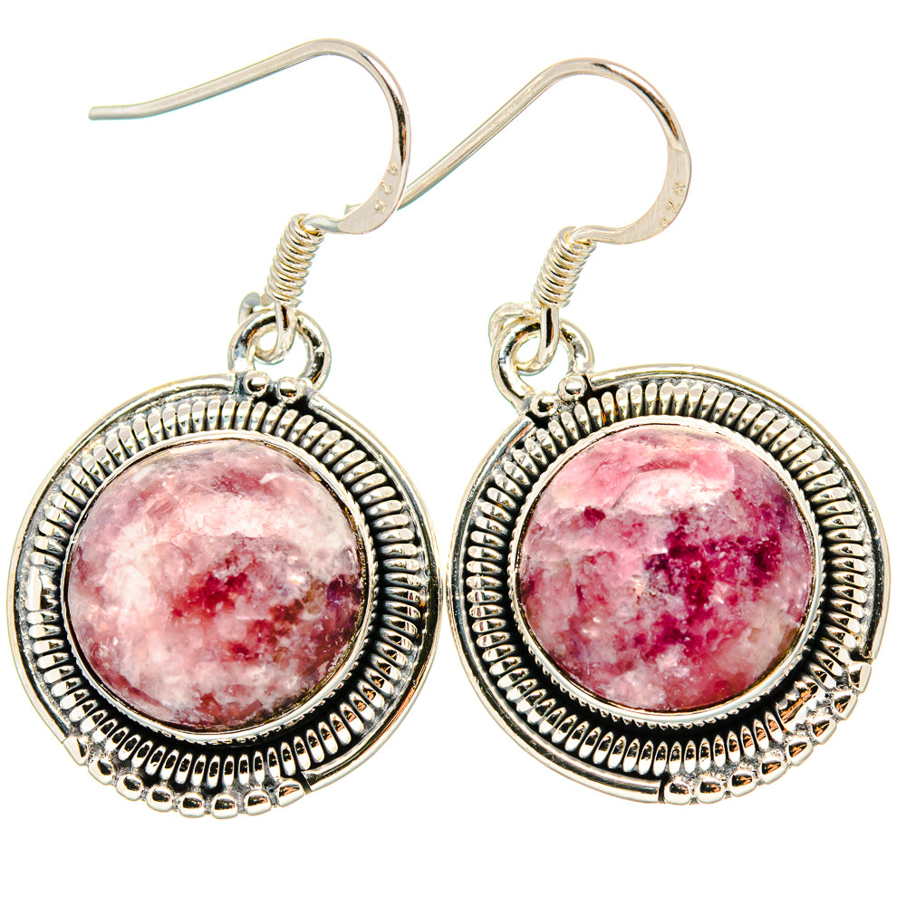 Lepidolite Earrings handcrafted by Anasilvercos - EARR430942 - Photo 2