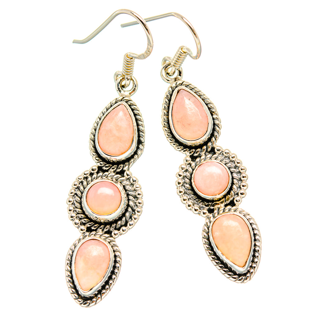Pink Opal Earrings handcrafted by Anasilvercos - EARR430946 - Photo 2