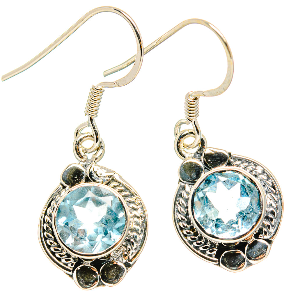 Blue Topaz Earrings handcrafted by Anasilvercos - EARR430947 - Photo 2