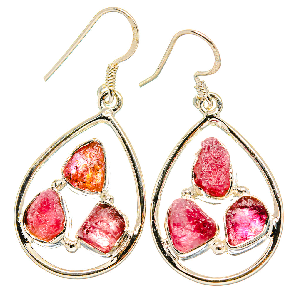 Pink Tourmaline Earrings handcrafted by Anasilvercos - EARR430957 - Photo 2