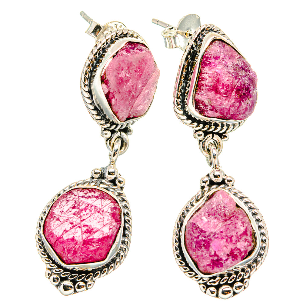 Pink Tourmaline Earrings handcrafted by Anasilvercos - EARR430958 - Photo 2