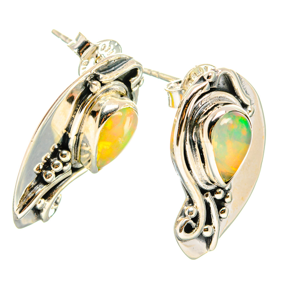 Ethiopian Opal Earrings handcrafted by Anasilvercos - EARR430959 - Photo 2