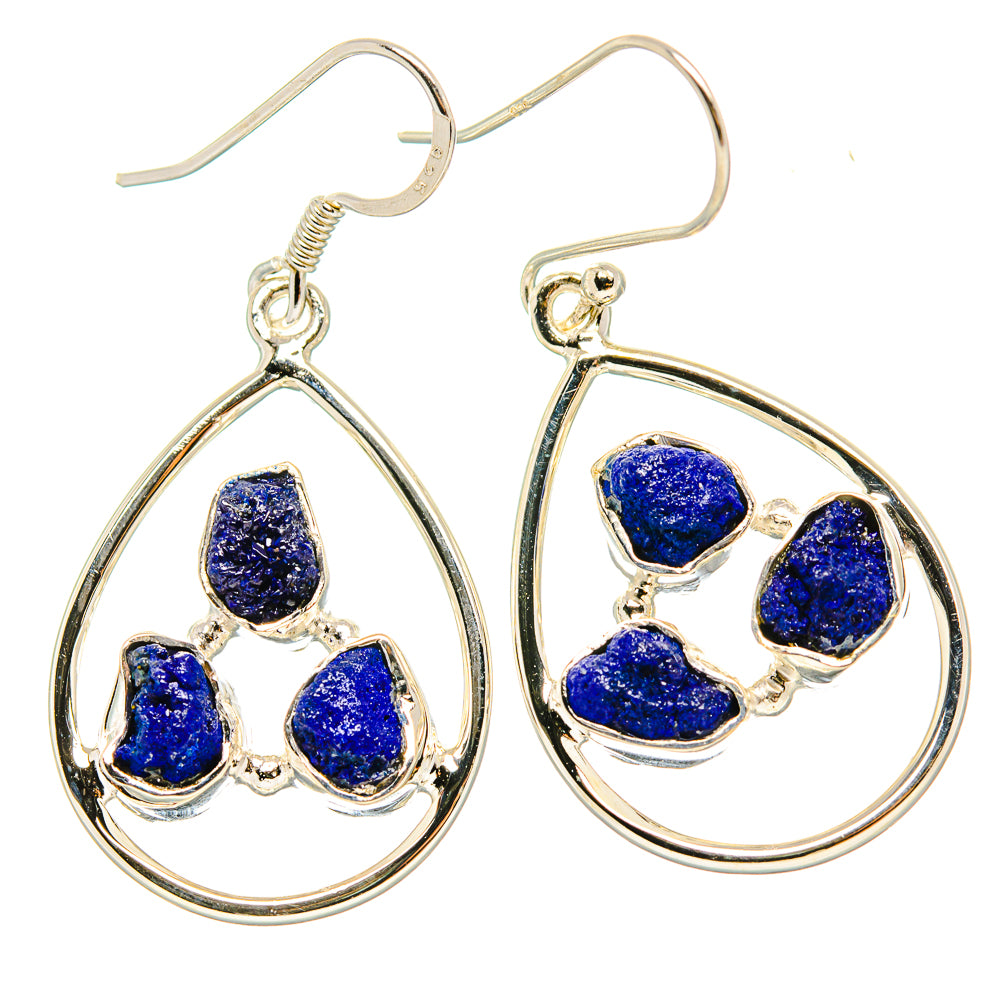 Azurite Earrings handcrafted by Anasilvercos - EARR430962 - Photo 2
