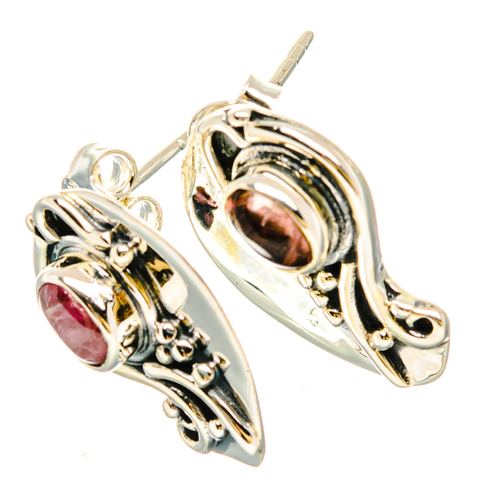 Pink Tourmaline Earrings handcrafted by Anasilvercos - EARR430988 - Photo 2