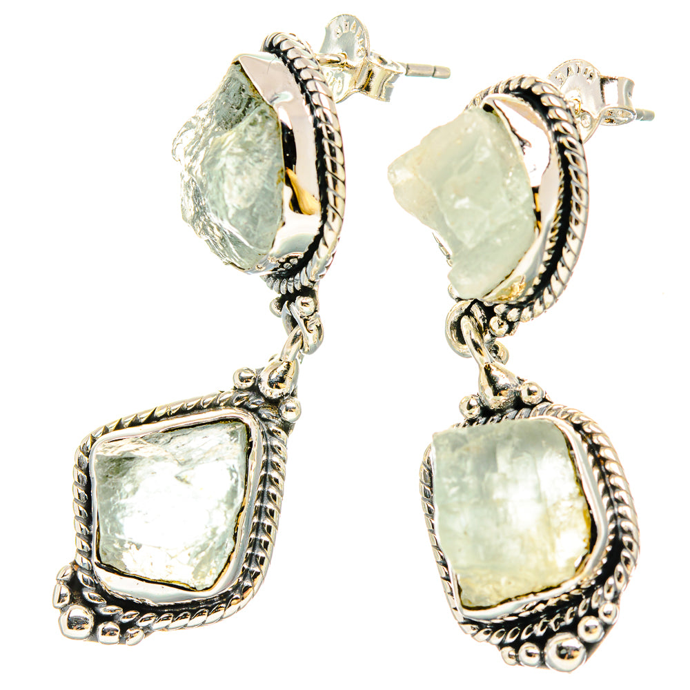 Aquamarine Earrings handcrafted by Anasilvercos - EARR430993 - Photo 2
