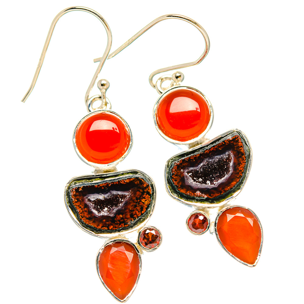 Coconut Geode Druzy Earrings handcrafted by Anasilvercos - EARR431006 - Photo 2