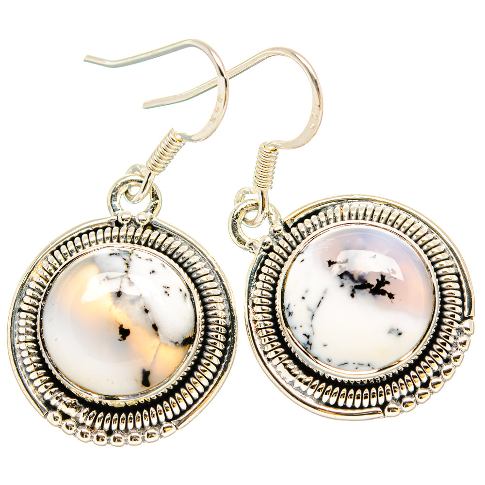 Dendritic Opal Earrings handcrafted by Anasilvercos - EARR431009 - Photo 2