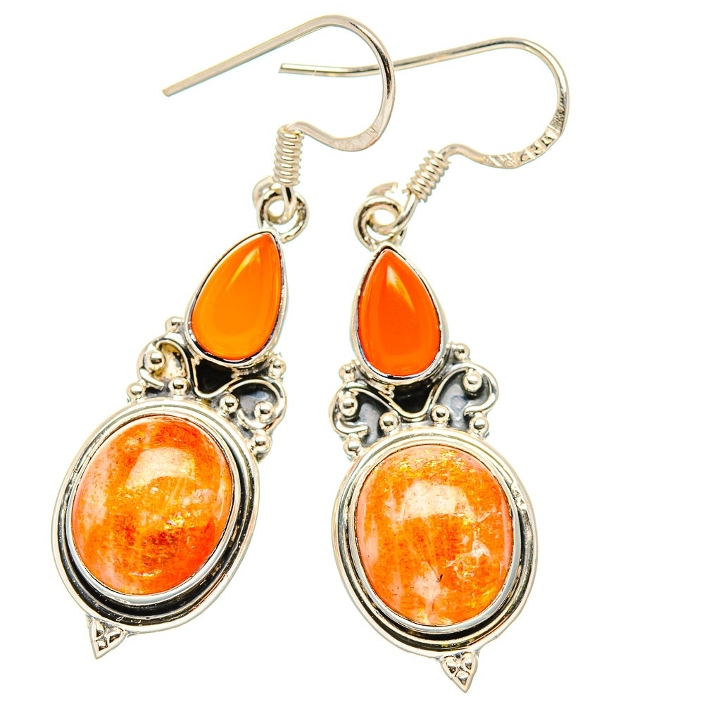 Sunstone Earrings handcrafted by Anasilvercos - EARR431026 - Photo 2