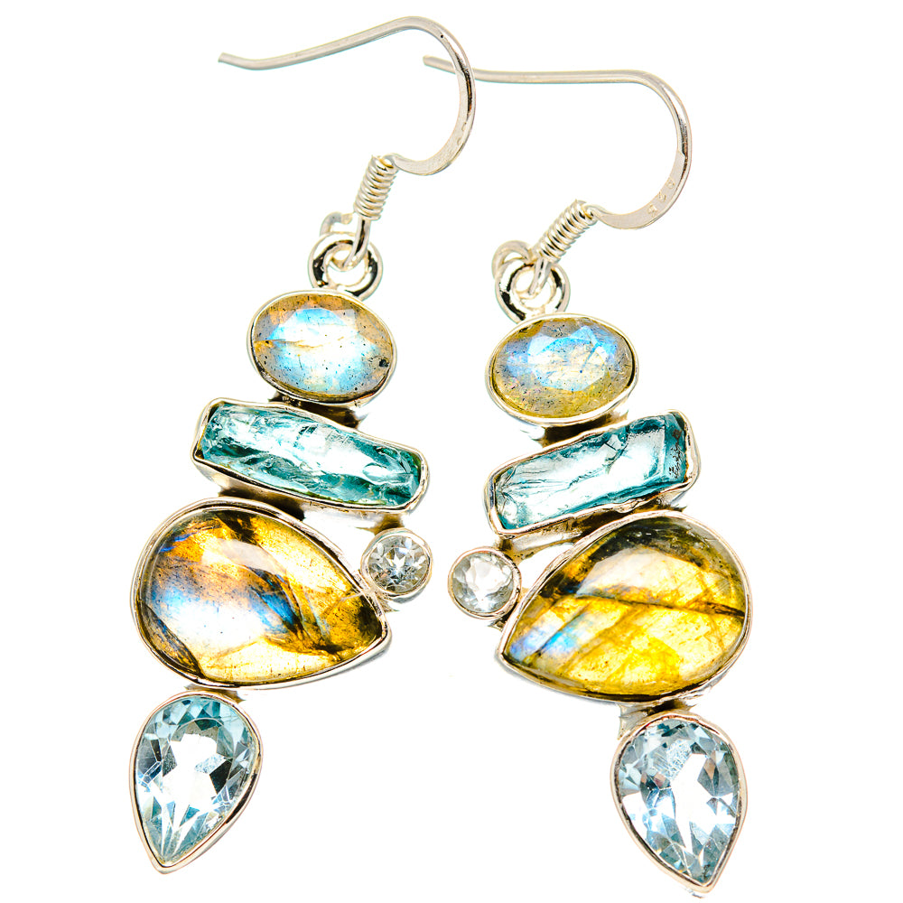 Labradorite Earrings handcrafted by Anasilvercos - EARR431034 - Photo 2