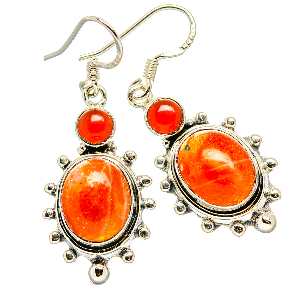 Sunstone Earrings handcrafted by Anasilvercos - EARR431037 - Photo 2