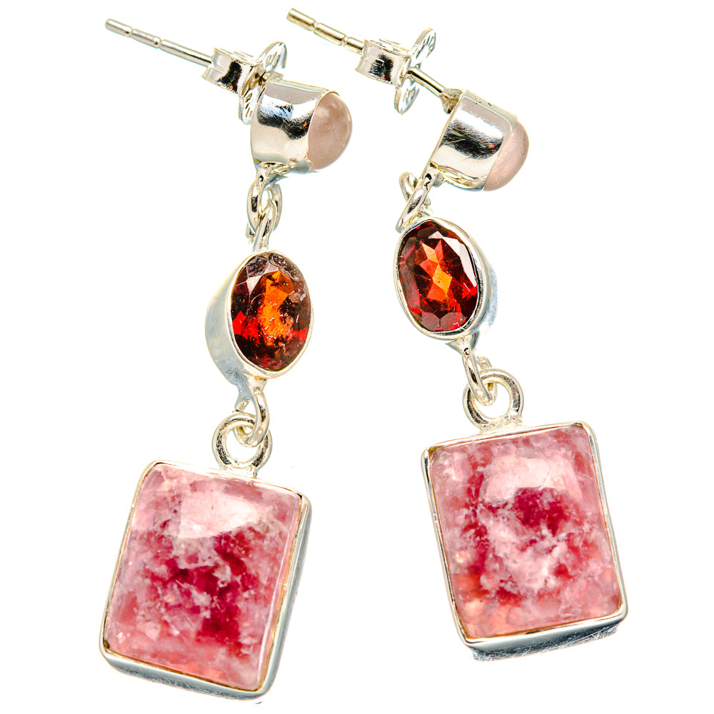 Lepidolite Earrings handcrafted by Anasilvercos - EARR431048 - Photo 2