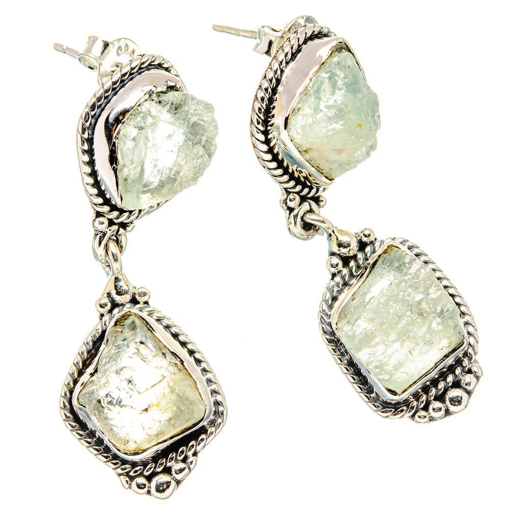 Aquamarine Earrings handcrafted by Anasilvercos - EARR431057 - Photo 2