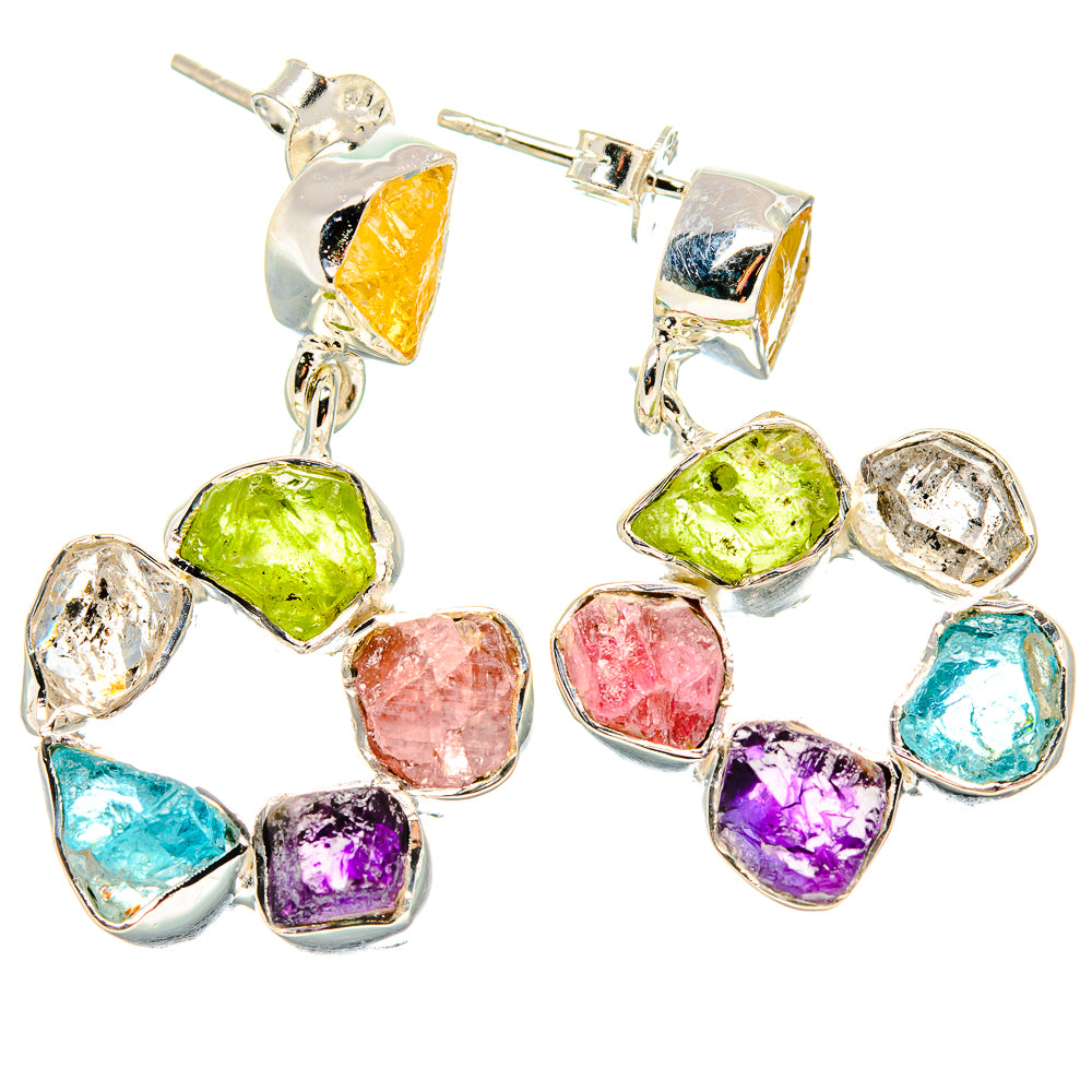 Multi-stone Earrings handcrafted by Anasilvercos - EARR431067 - Photo 2
