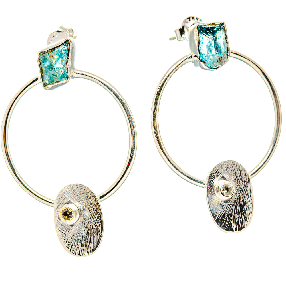 Blue Fluorite Earrings handcrafted by Anasilvercos - EARR431070 - Photo 2