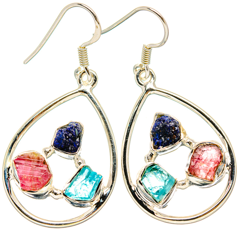 Azurite Earrings handcrafted by Anasilvercos - EARR431073 - Photo 2