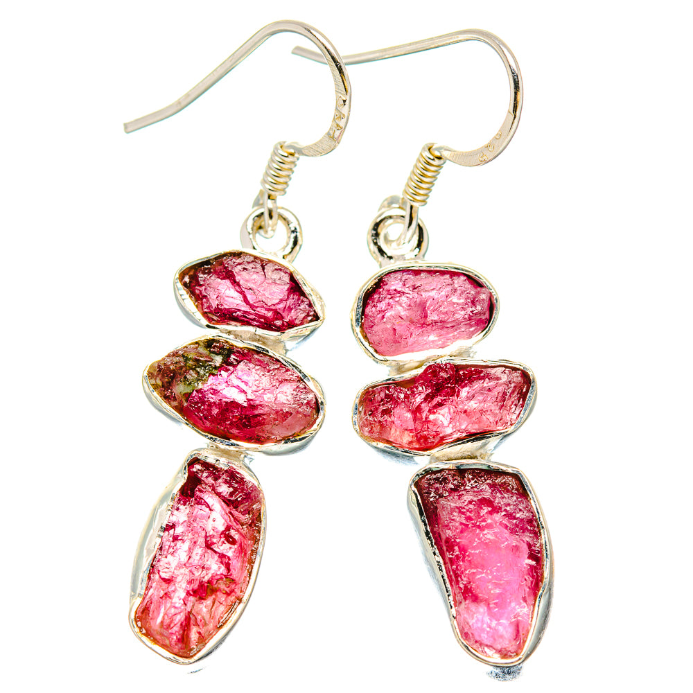 Pink Tourmaline Earrings handcrafted by Anasilvercos - EARR431079 - Photo 2