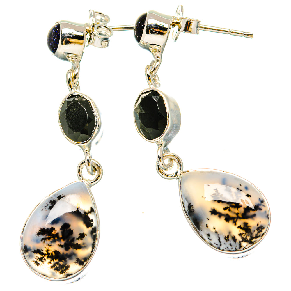 Dendritic Opal Earrings handcrafted by Anasilvercos - EARR431086 - Photo 2