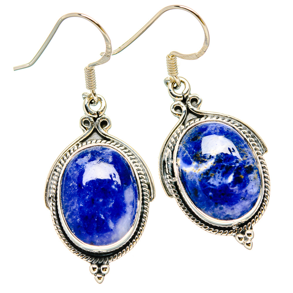 Sodalite Earrings handcrafted by Anasilvercos - EARR431095 - Photo 2