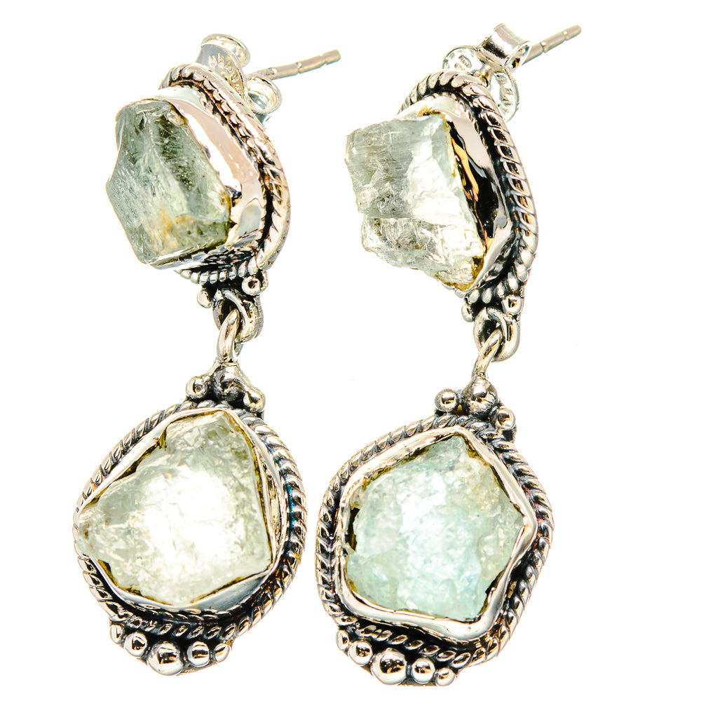 Aquamarine Earrings handcrafted by Anasilvercos - EARR431098 - Photo 2