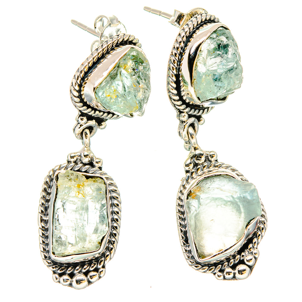 Aquamarine Earrings handcrafted by Anasilvercos - EARR431110 - Photo 2
