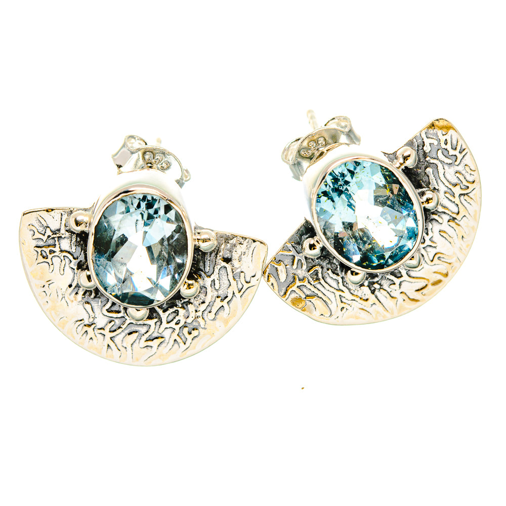 Blue Topaz Earrings handcrafted by Anasilvercos - EARR431112 - Photo 2